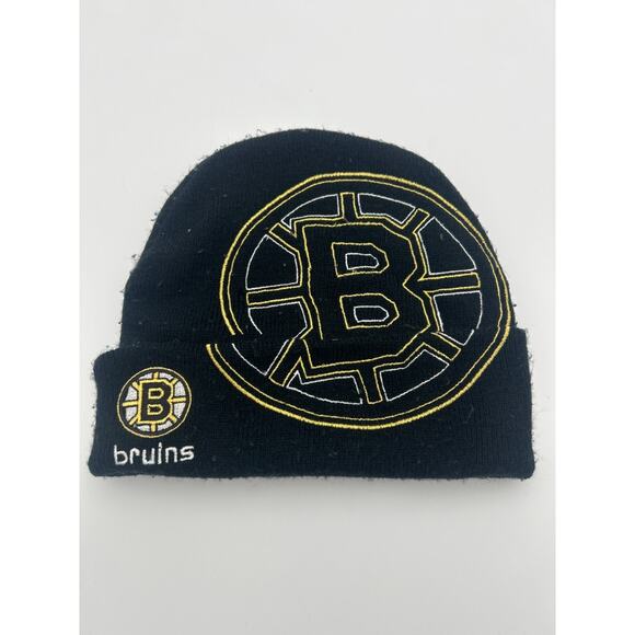 Boston Bruins NHL Black Knit Beanie Hat with Embroidered Logo & Bruins Text - Picture 1 of 4